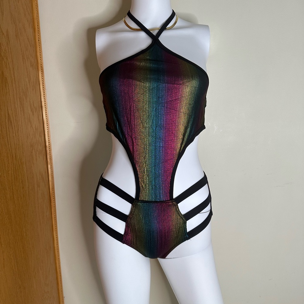 Festival Gear! Bear Dance Metallic Body Suit
